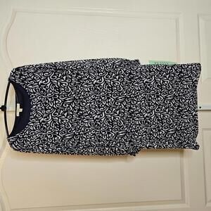 Haani Petite Black and White Floral Dress